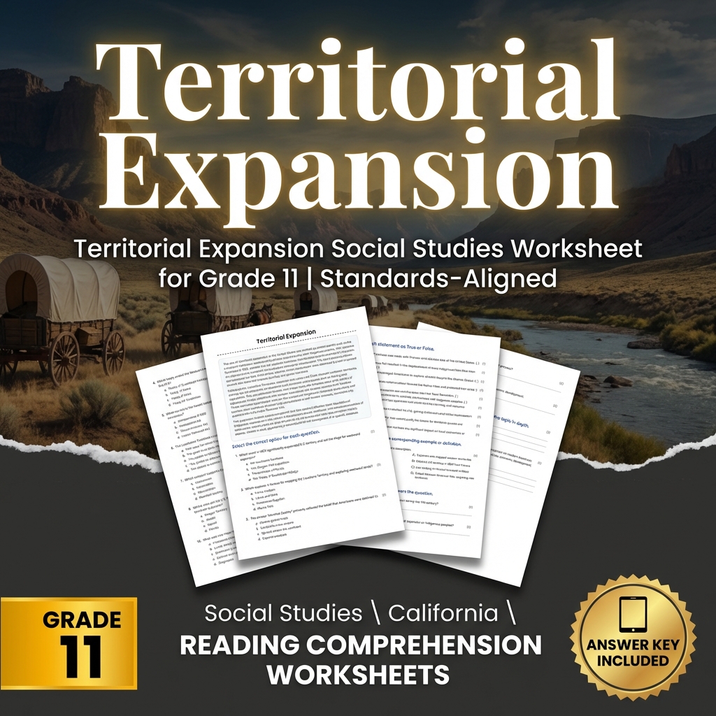 Territorial Expansion Social Studies Worksheet for Grade 11 | Standards-Aligned