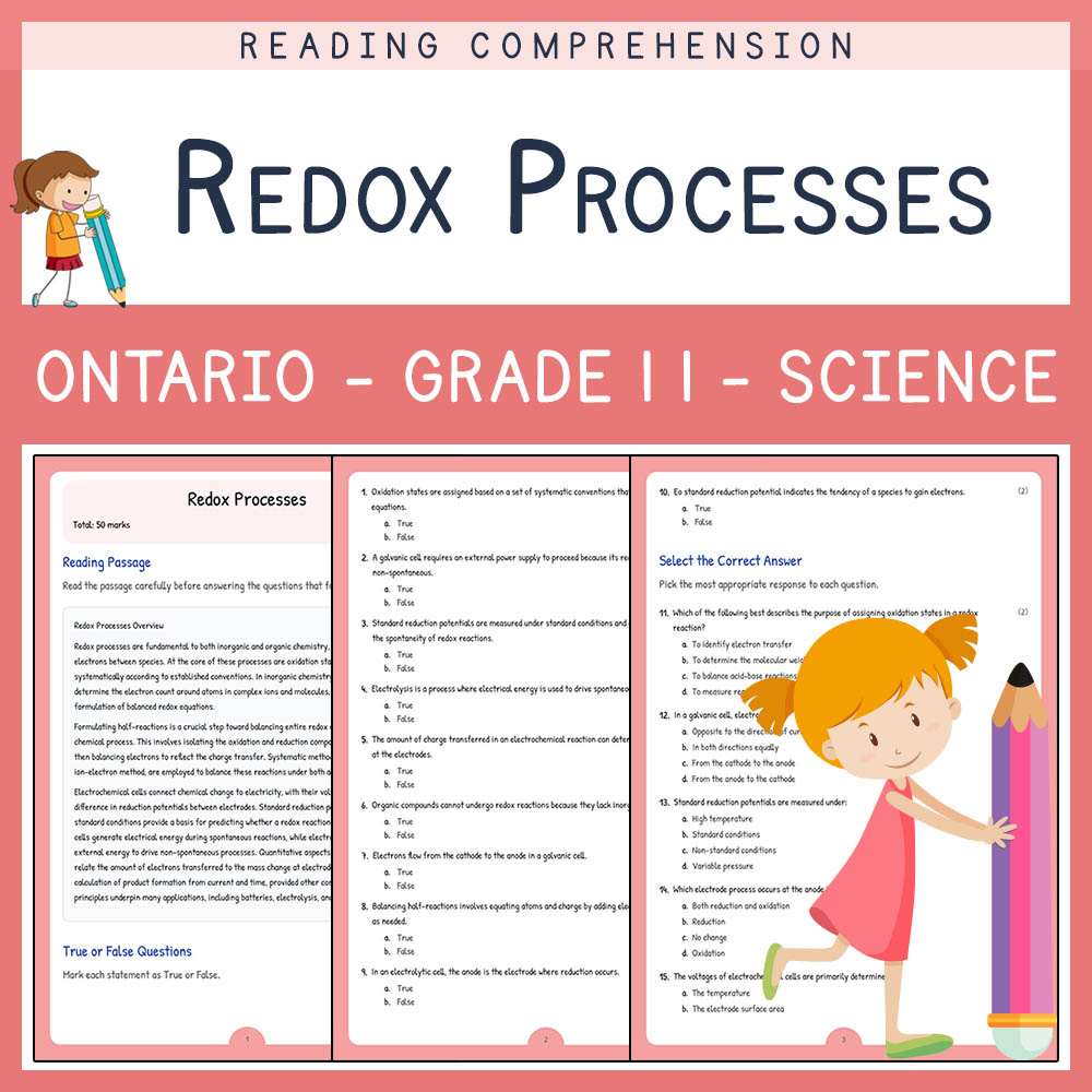 Grade 11 Science worksheet elena worksheet — Grade 11 Science  | Redox Processes Worksheet Elena | Ontario Standard — page 1