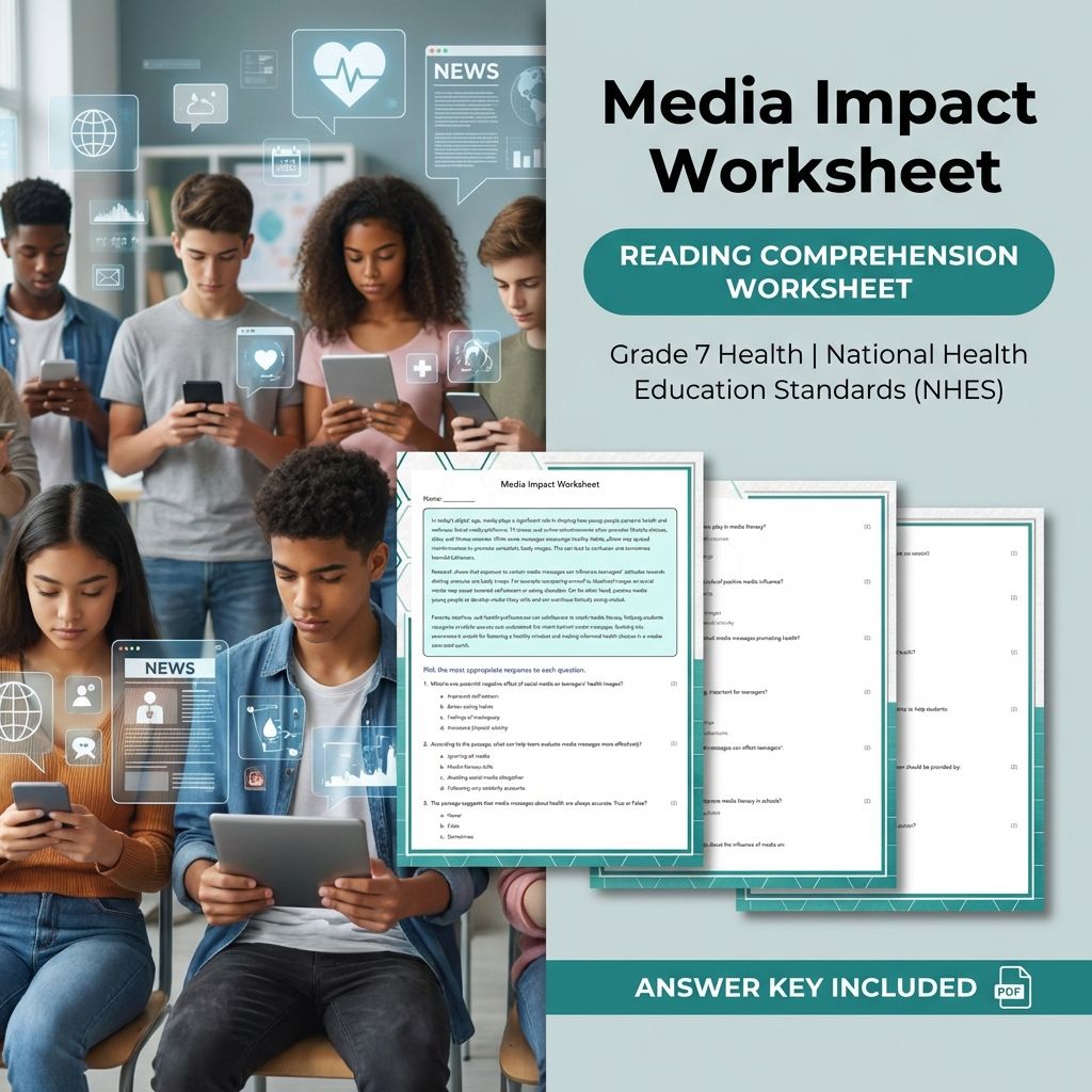 Grade 7 Health Curriculum Bundle | Body Systems, Digital Literacy & Wellness Worksheets — included worksheet 11