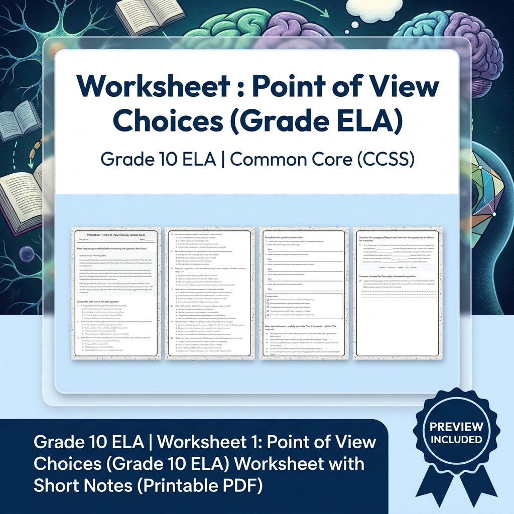 Grade 10 Source Integration & Writing Skills ELA Full-Year Bundle (CCSS) — included worksheet 14