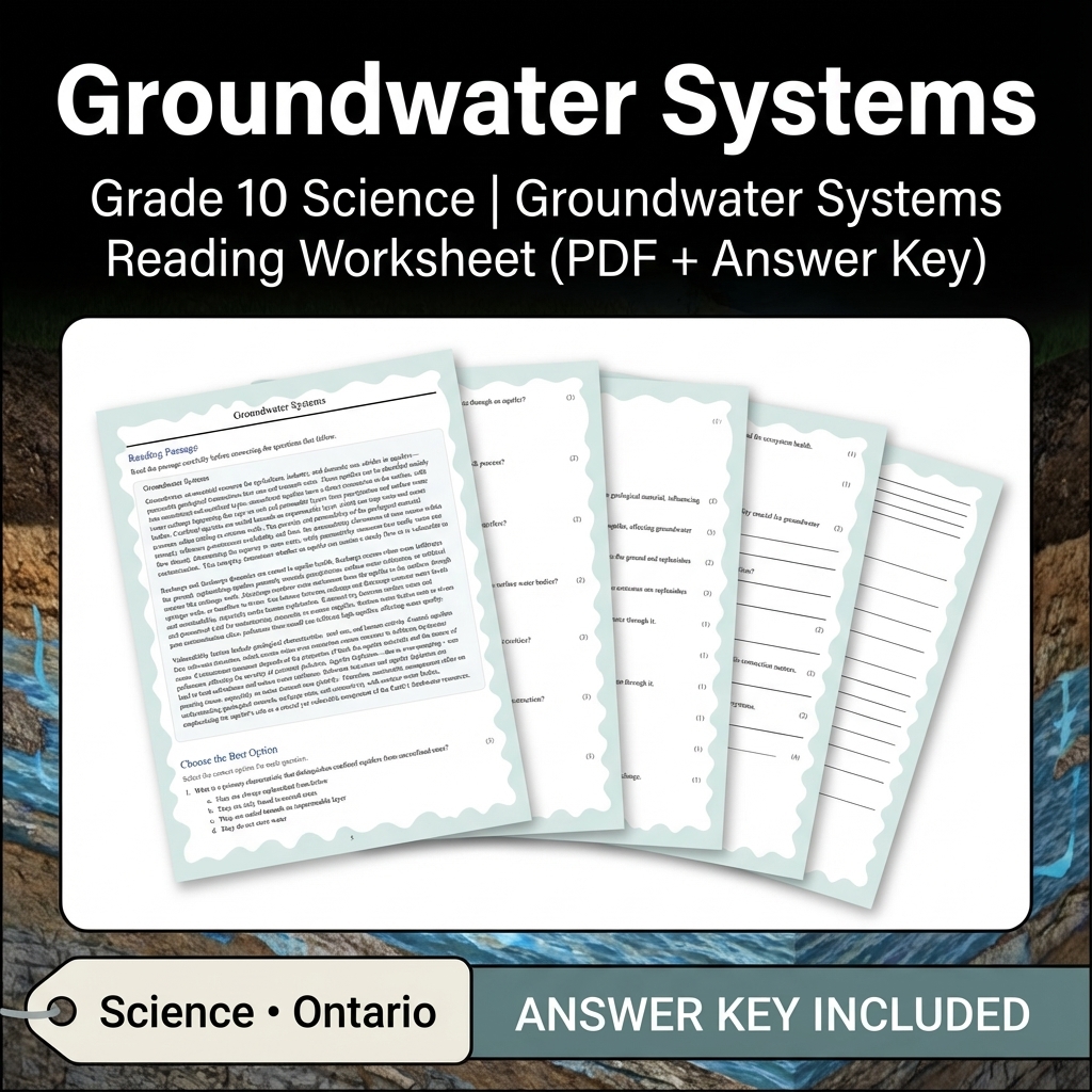 Grade 10 Science Unit Bundle – Earth Dynamics & Resources (PDF + Rubrics) — included worksheet 2