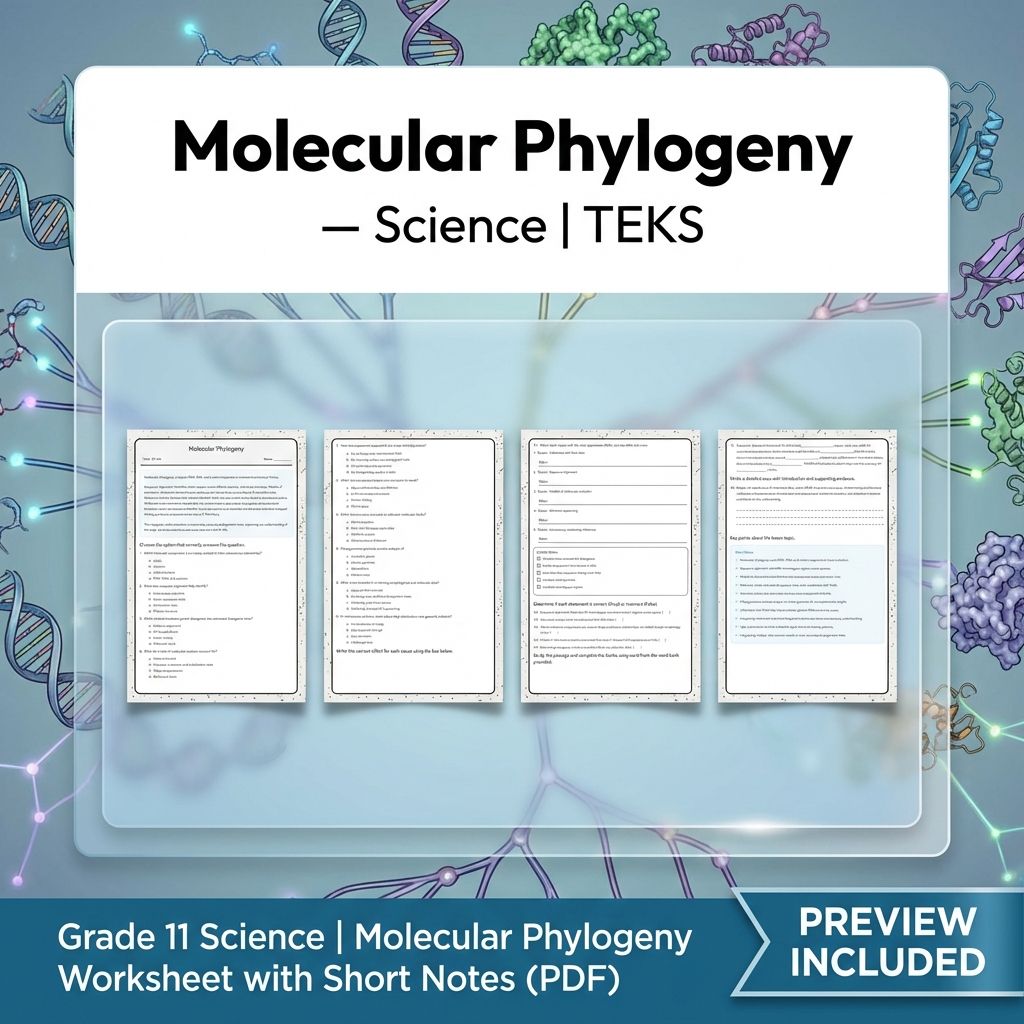 Grade 11 Science Worksheet Bundle | Genetics, Evolution & Human Body (PDF) — included worksheet 20
