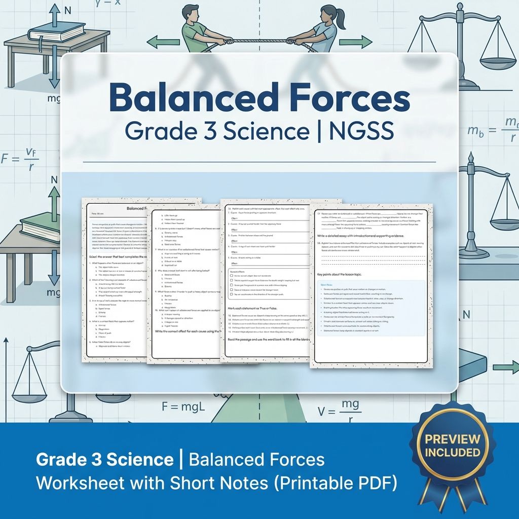 Grade 3 Science Worksheet Pack (NGSS Aligned) | Full Year Curriculum Bundle — included worksheet 4