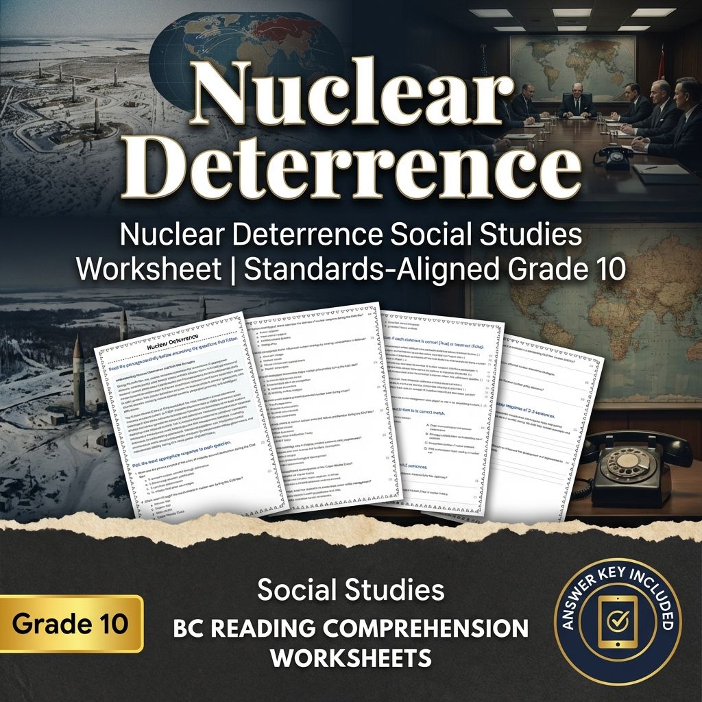 Nuclear Deterrence Social Studies Worksheet | Standards-Aligned Grade 10