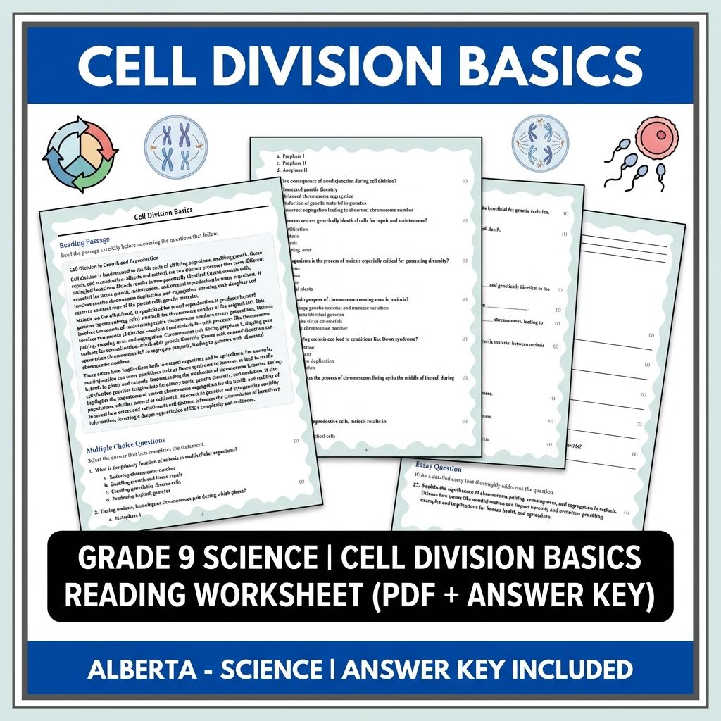 Grade 9 Science | Physics, Biology & Chemistry Mastery (Answer Key Included) — included worksheet 15