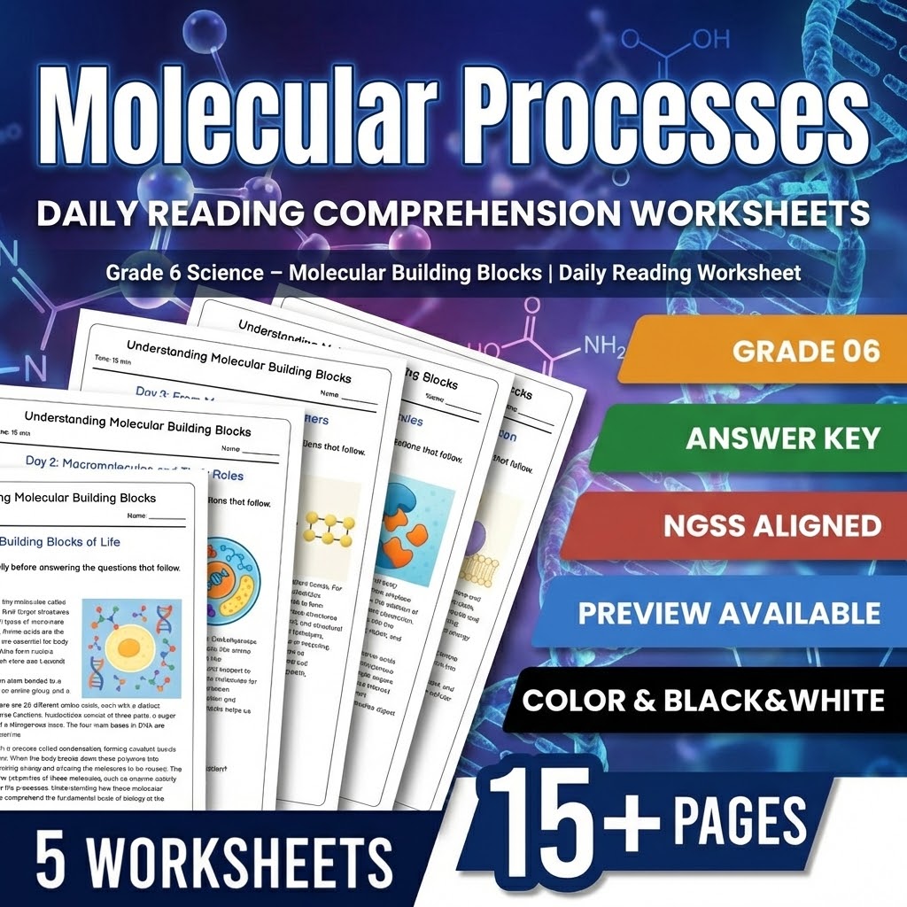 Grade 6 Science – Molecular Building Blocks | Daily Reading Worksheet