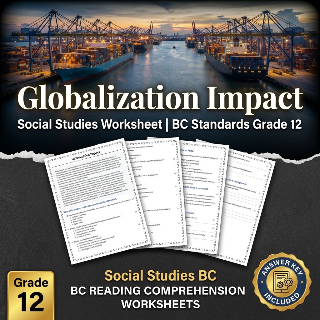 Globalization Impact Social Studies Worksheet | BC Standards Grade 12