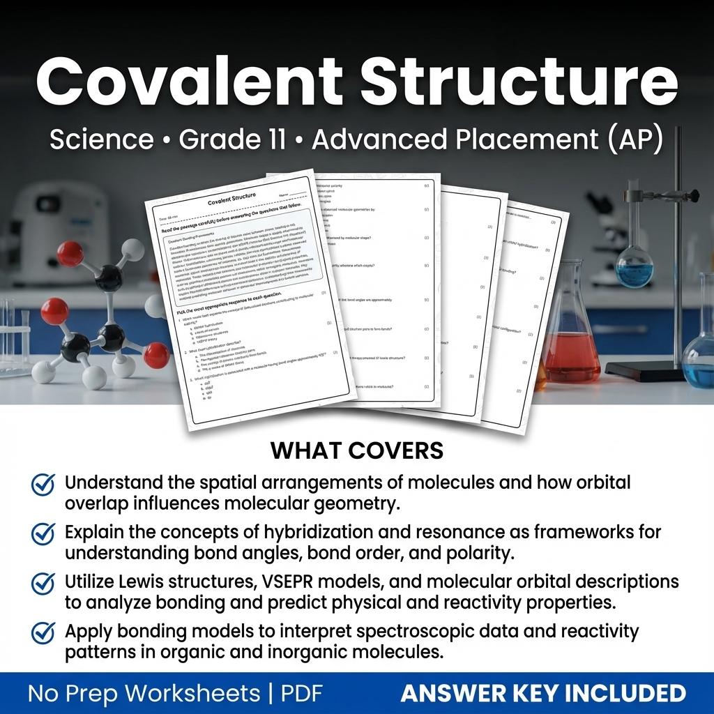 Grade 11 Science Worksheet Bundle | Earth's Systems, Chemistry & Physics — included worksheet 23