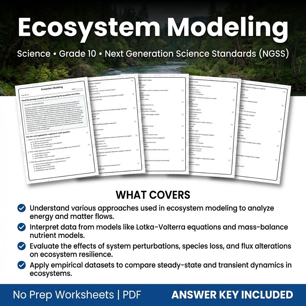 Grade 10 Science Worksheets Bundle | Environmental, Physics & Biology Topics — included worksheet 22