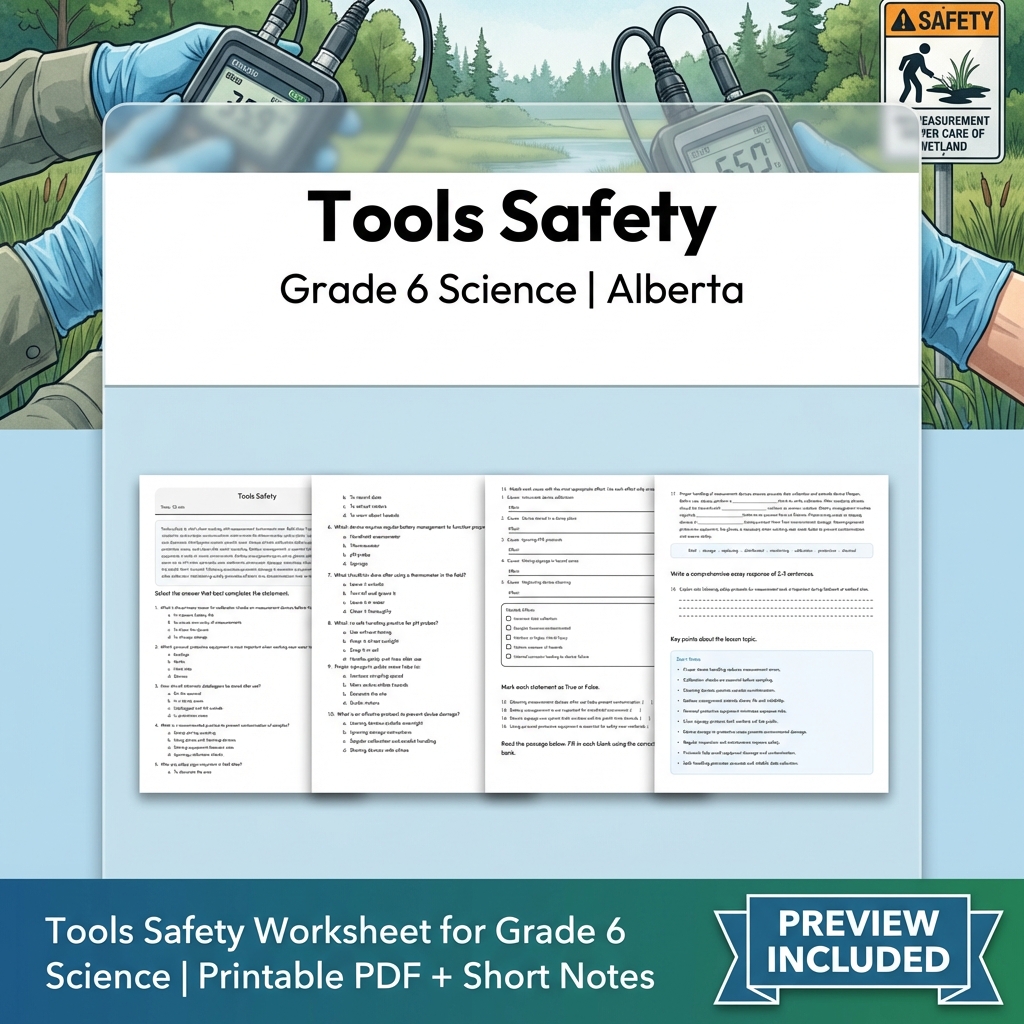 Grade 6 Science Alberta | 60-Worksheet Comprehensive Science Bundle  — included worksheet 32