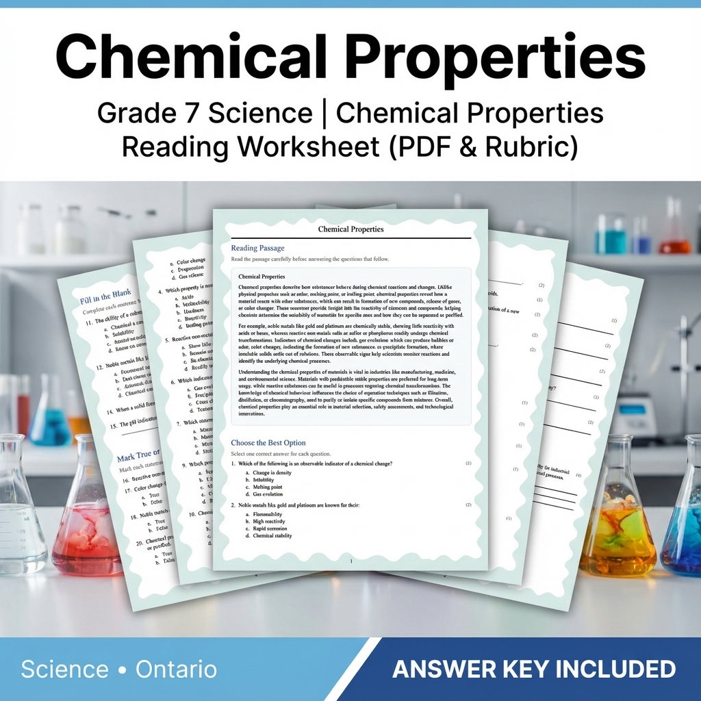 Grade 7 Science Bundle – Standards-Aligned Activities for Inquiry & Data Skills — included worksheet 30