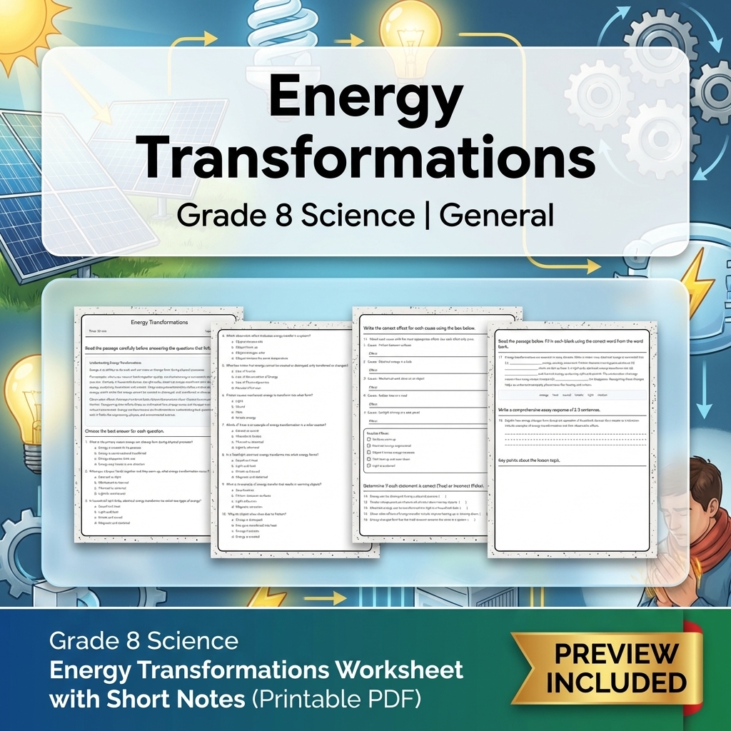 Grade 8 Science Data, Models & CER Full-Year Bundle: General Framework — included worksheet 17