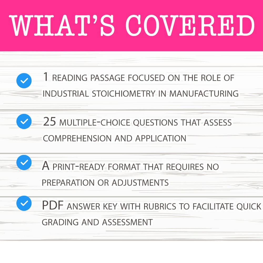 Grade 11 Science worksheet mcq paper worksheet — Grade 11 Science — Worksheet MCQ Paper for Mastering Industrial Stoichiom…
