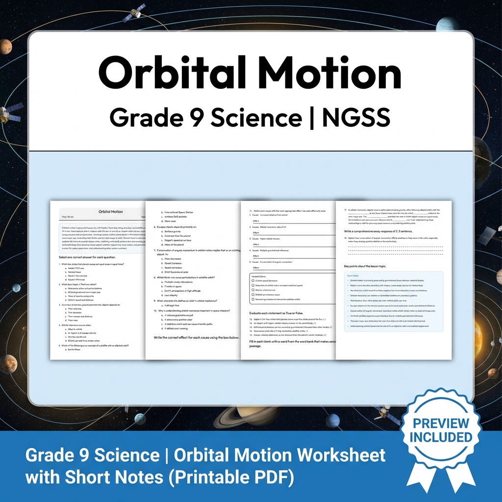 Grade 9 Science NGSS Worksheet Bundle – Comprehensive Year-Long Assessment Pack — included worksheet 18