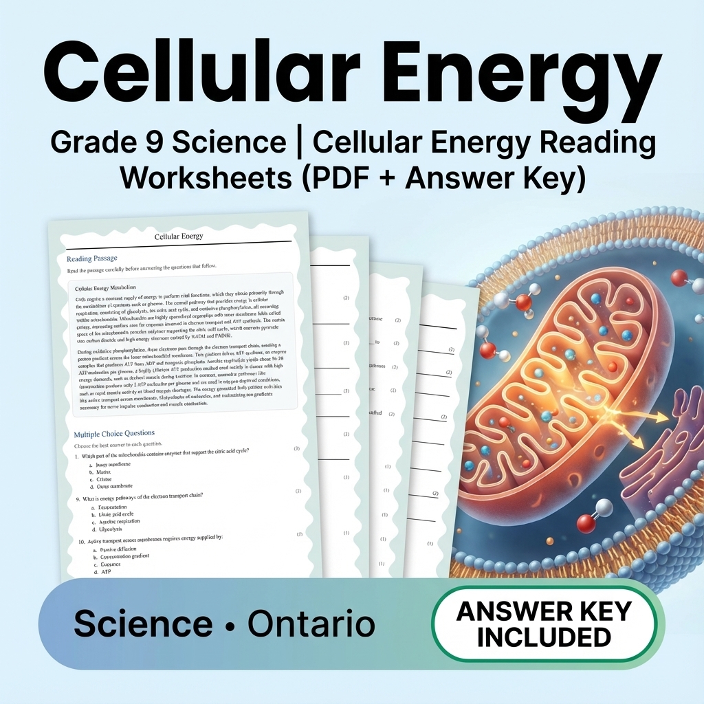 Grade 9 Science Unit Bundle | Human Body Systems & Cell Functions  — included worksheet 4