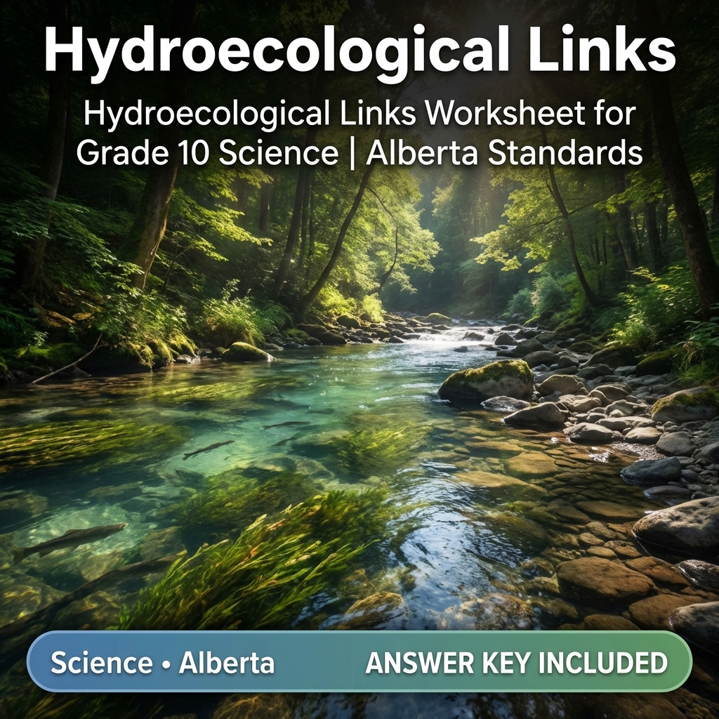 Hydroecological Links Worksheet for Grade 10 Science | Alberta Standards