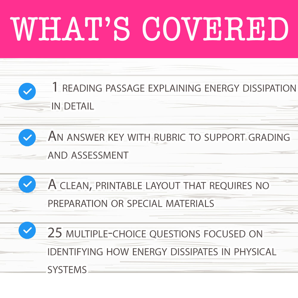 Grade 8 Science worksheet mcq paper worksheet — Grade 8 Science — Worksheet MCQ Paper for Mastering Energy Dissipation — p…