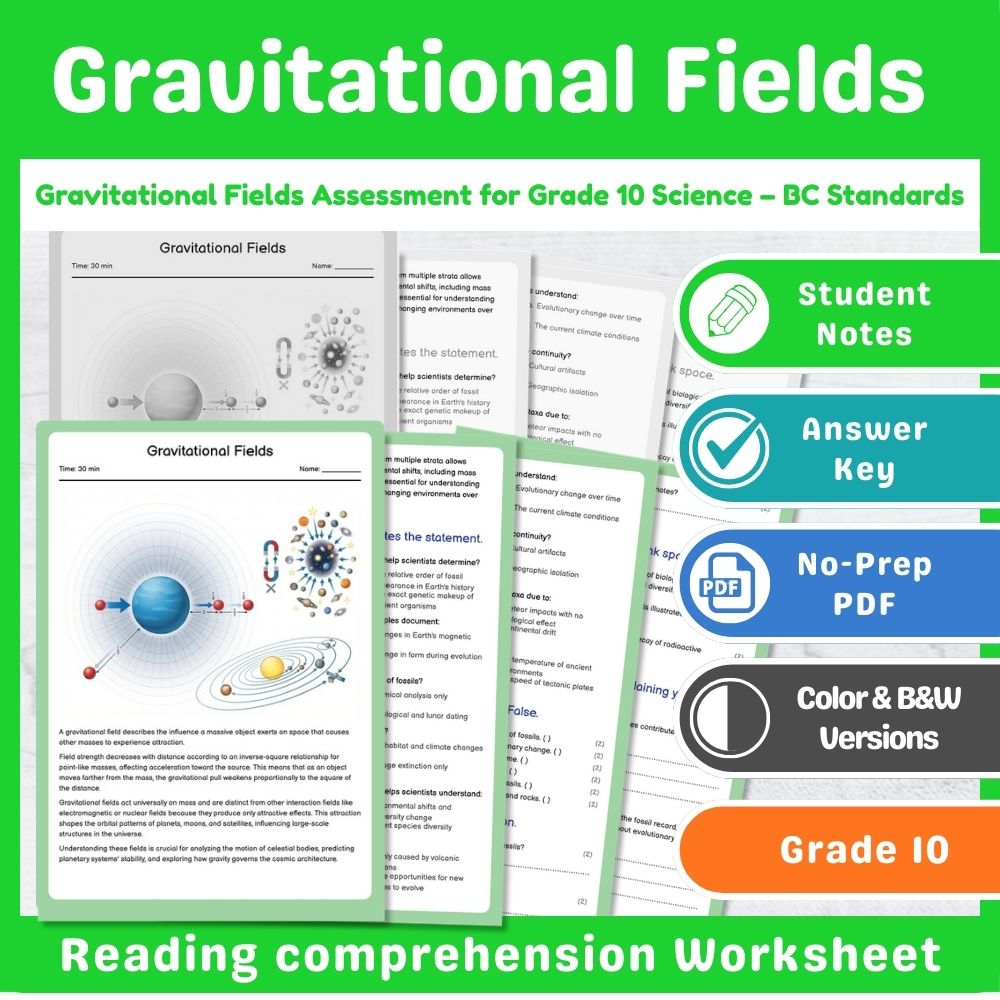 Grade 10 Science Assessment Mini Bundle – Forces, Motion & Energy Standards — included worksheet 5