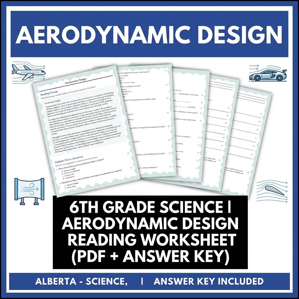 Grade 6 Science | Flight Physics & Aerodynamics UNIT Pack (Answer Keys Included) — included worksheet 9