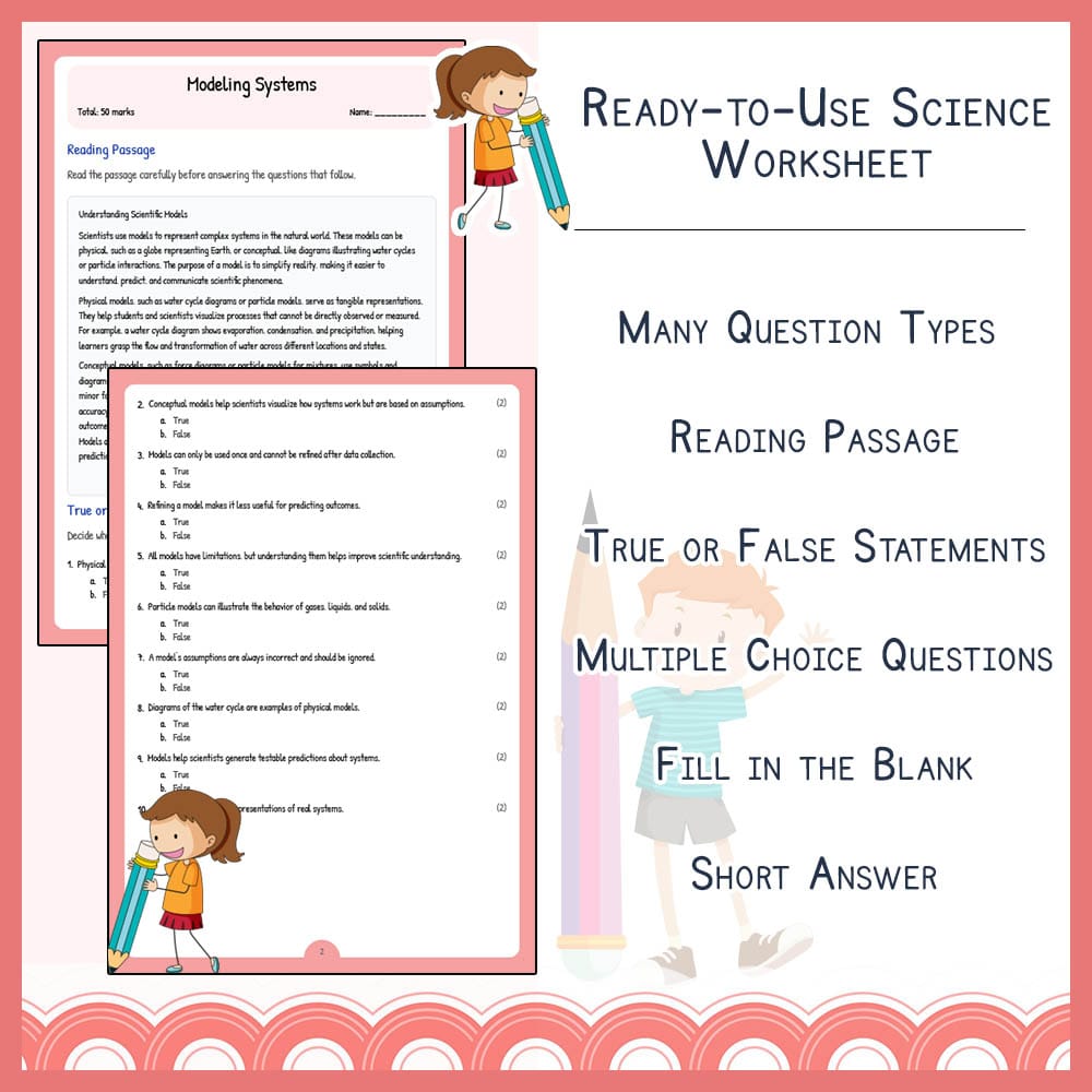 Grade 6 Science worksheet elena worksheet — Grade 6 Science | Modeling Systems Worksheet | TEKS Alligned — page 2