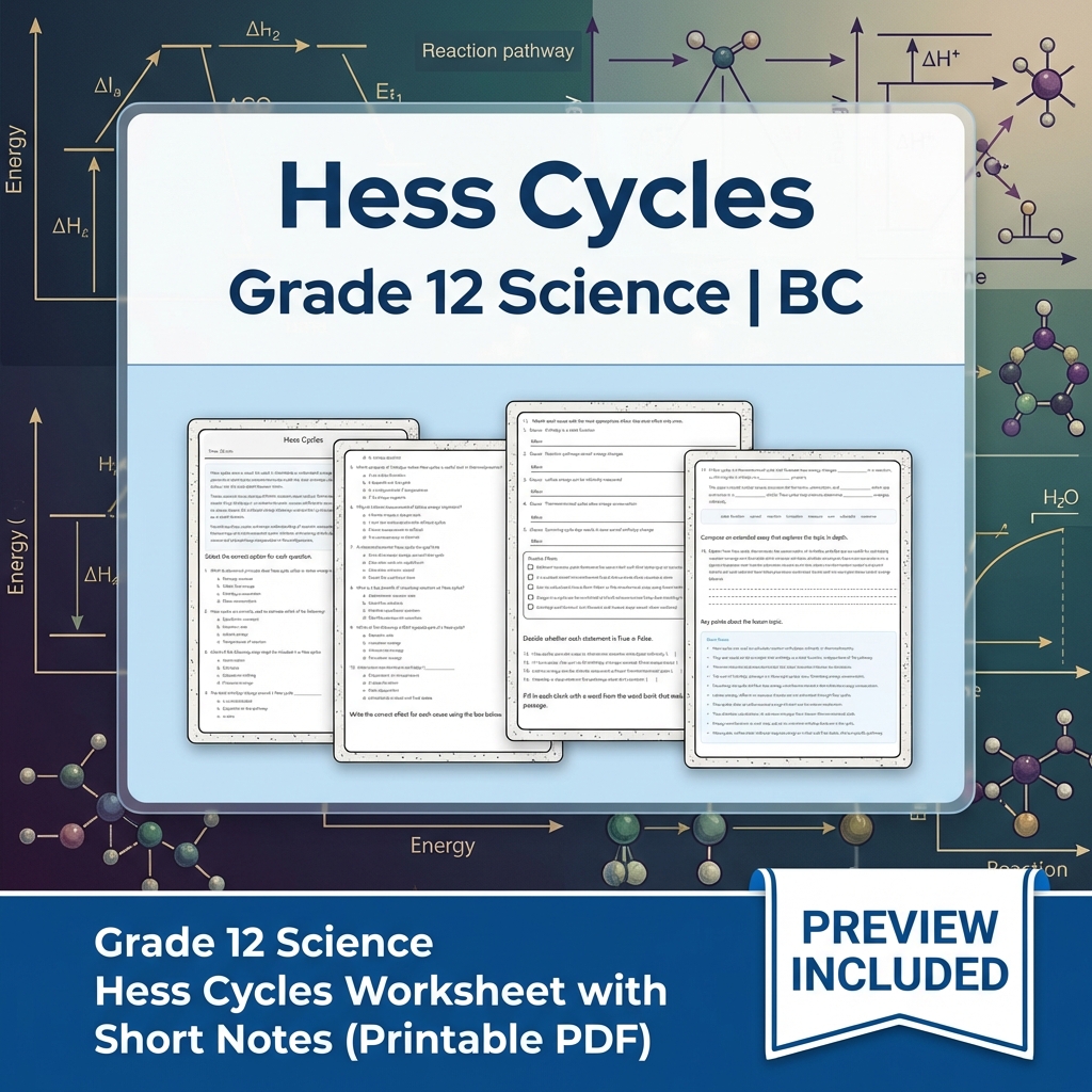 Grade 12 Science Full Year Bundle | Thermochemistry, Earth Systems, Genetics — included worksheet 17
