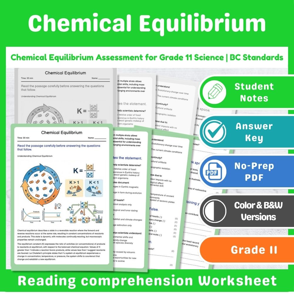 Grade 11 Science | Thermochemistry Assessment Bundle – Standards-Aligned — included worksheet 6