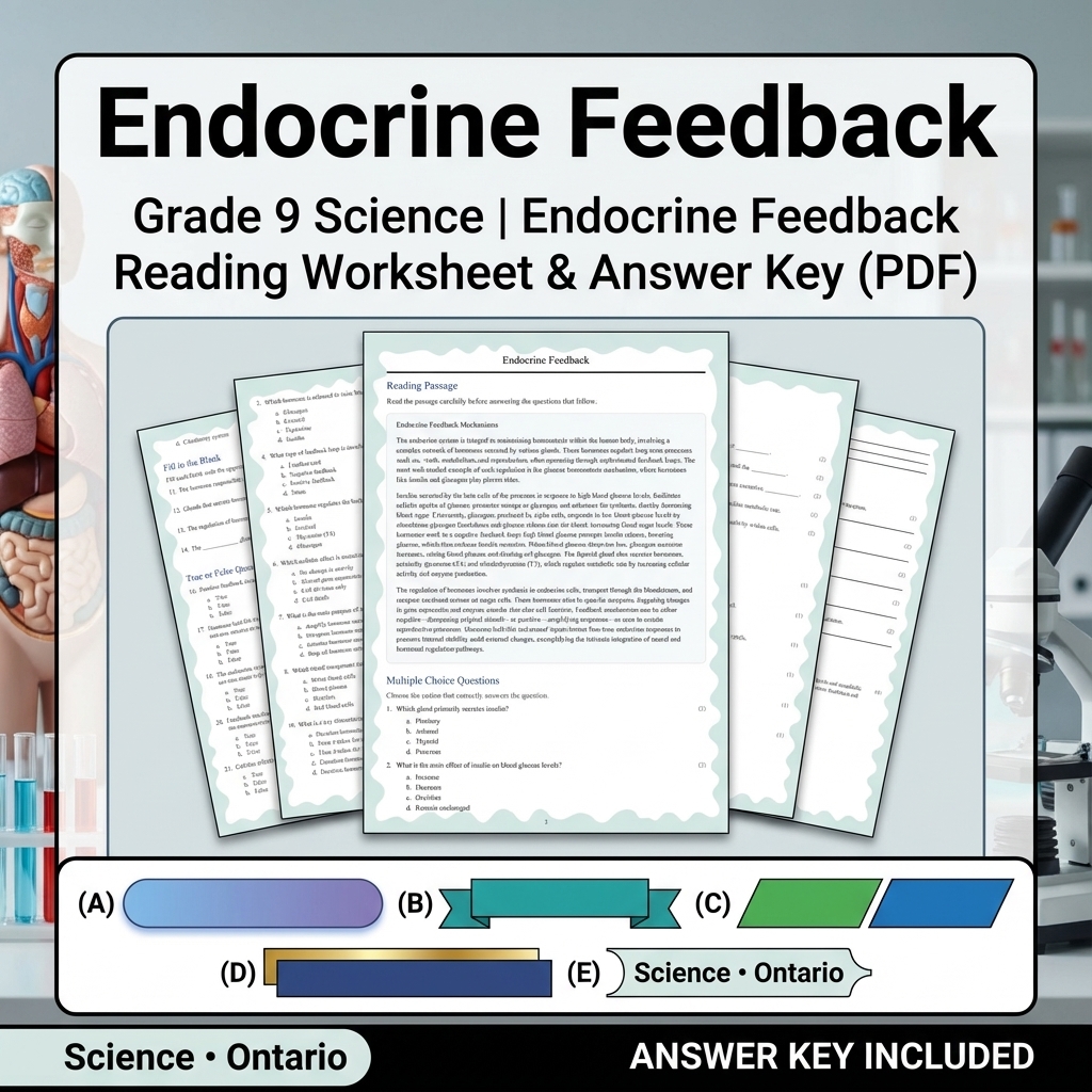 Grade 9 Science Unit Bundle | Human Body Systems & Cell Functions  — included worksheet 5