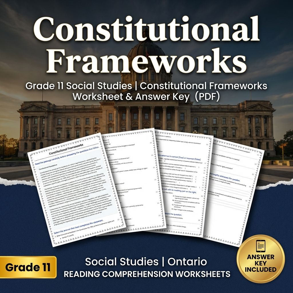 Grade 11 Social Studies Unit Bundle | Constitutional & Legal Foundations — included worksheet 3