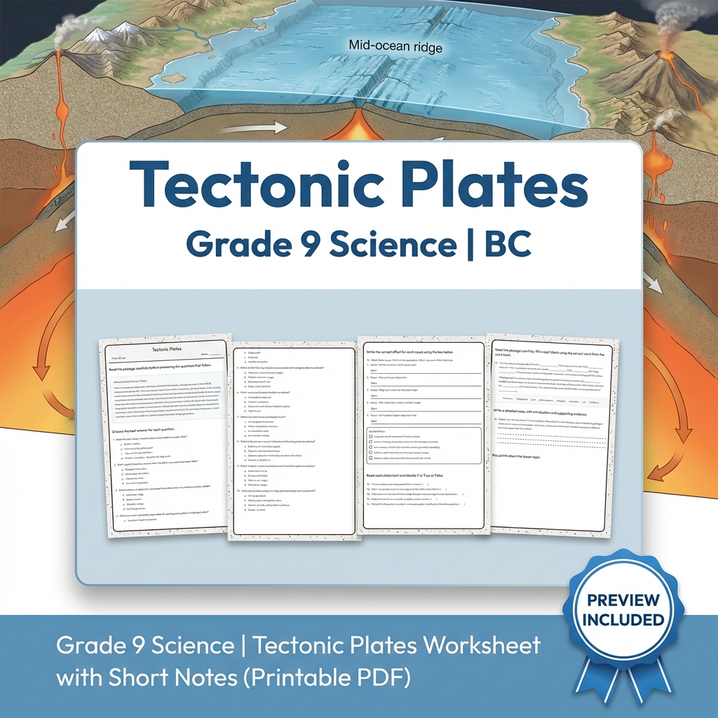 Grade 9 Science | BC Framework Lesson Bundle on Earth Systems & Climate — included worksheet 4
