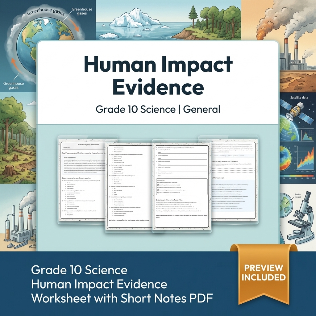 Grade 10 Science Modeling & Evidence Reasoning Full-Year Bundle | General — included worksheet 14