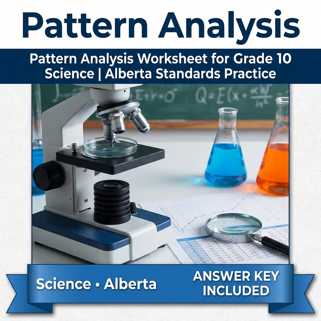 Pattern Analysis Worksheet for Grade 10 Science | Alberta Standards Practice