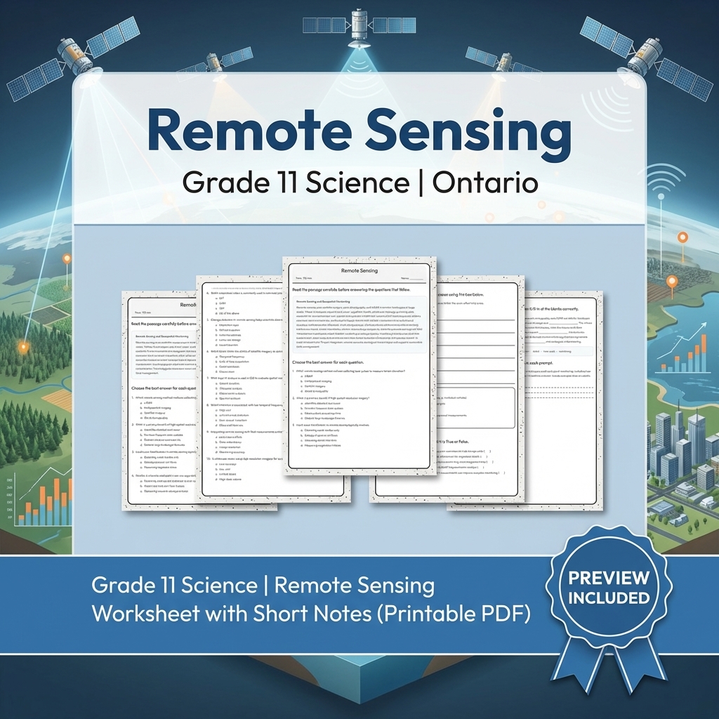 Grade 11 Science Lesson Group Bundle – Ontario Ecosystems & Sustainability — included worksheet 3