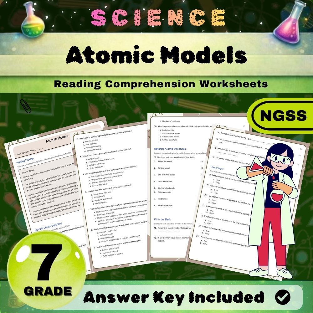 Grade 7 Science Worksheet Bundle | Earth & Space, Life, and Physical Science — included worksheet 17