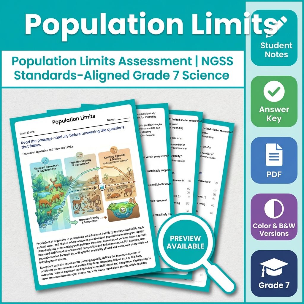 Grade 7 Science Full Year Bundle | NGSS Assessment Worksheets & Resources — included worksheet 12