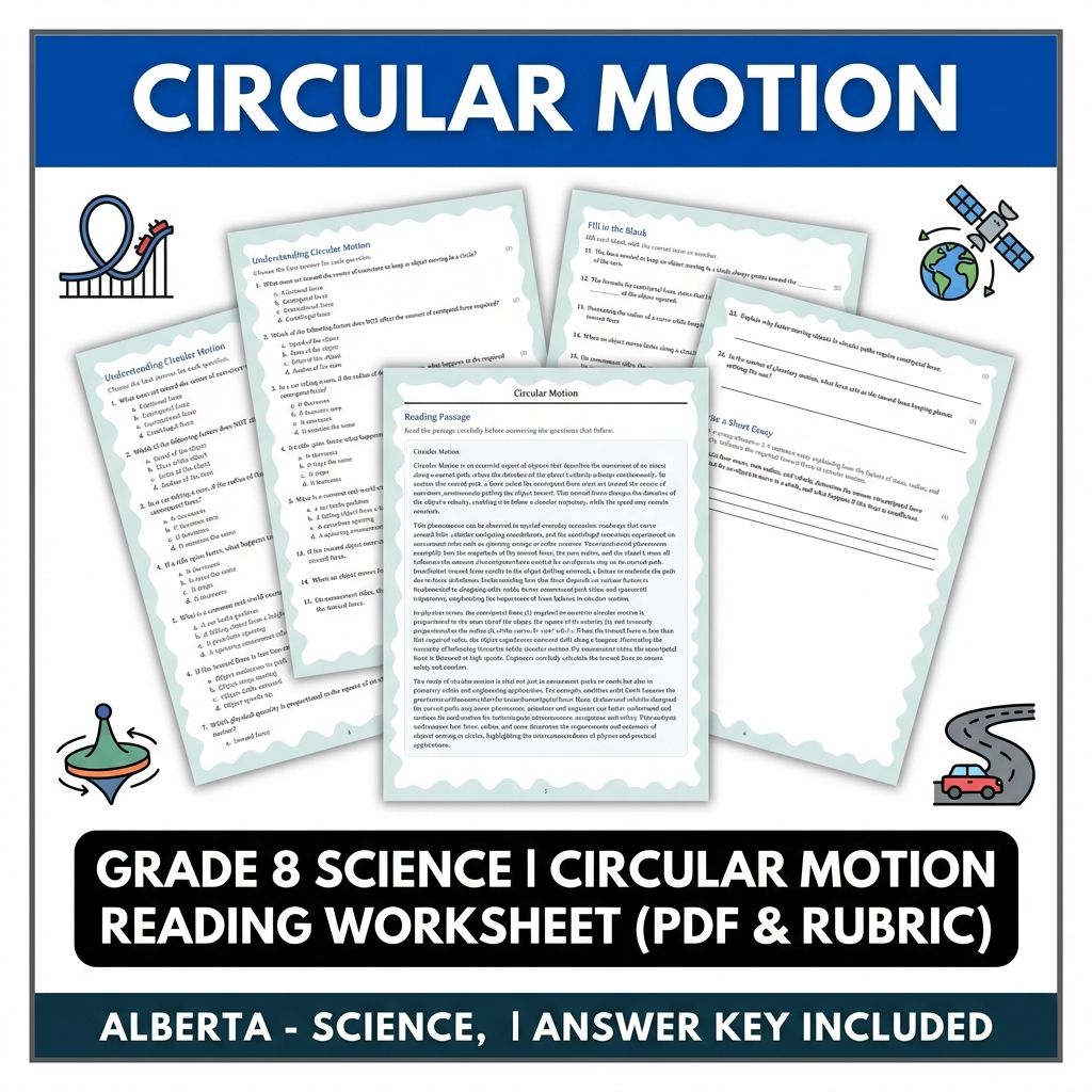 Grade 8 Science Bundle – Forces, Motion & Energy Worksheets (PDF & Answer Key) — included worksheet 4
