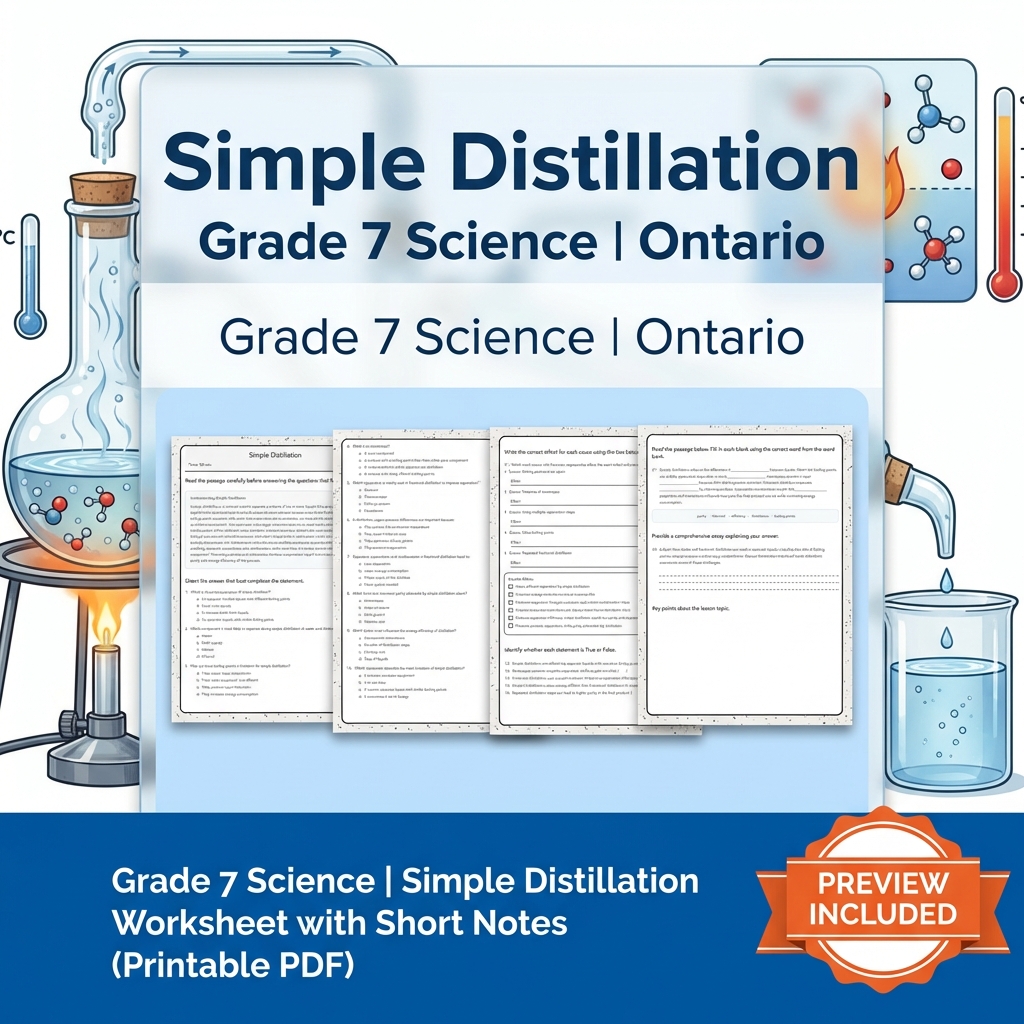 Grade 7 Science Full Year Bundle | Ecosystems & Heat Transfer — included worksheet 24