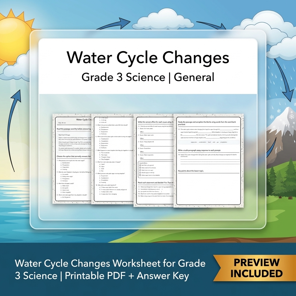 Grade 3 Science Full Year Bundle | Comprehensive Curriculum Resources — included worksheet 16