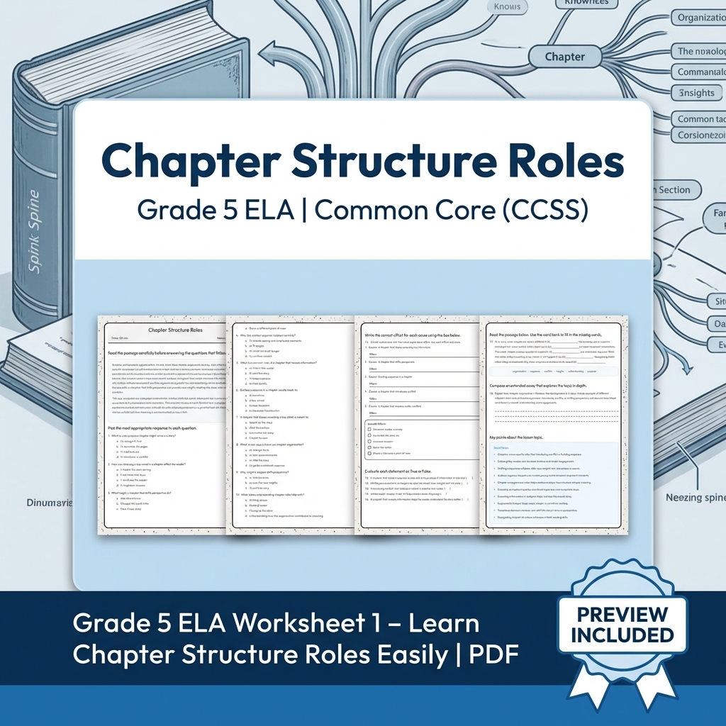 Grade 5 Text Evidence, Writing, and Language ELA Full-Year Bundle — included worksheet 17
