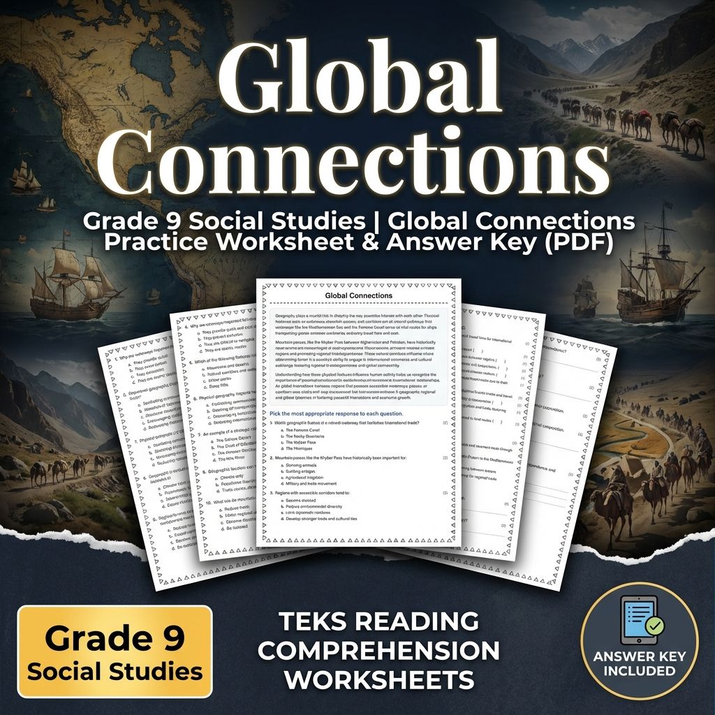 Grade 9 Social Studies | Global Connections Worksheet & Answer Key (PDF)