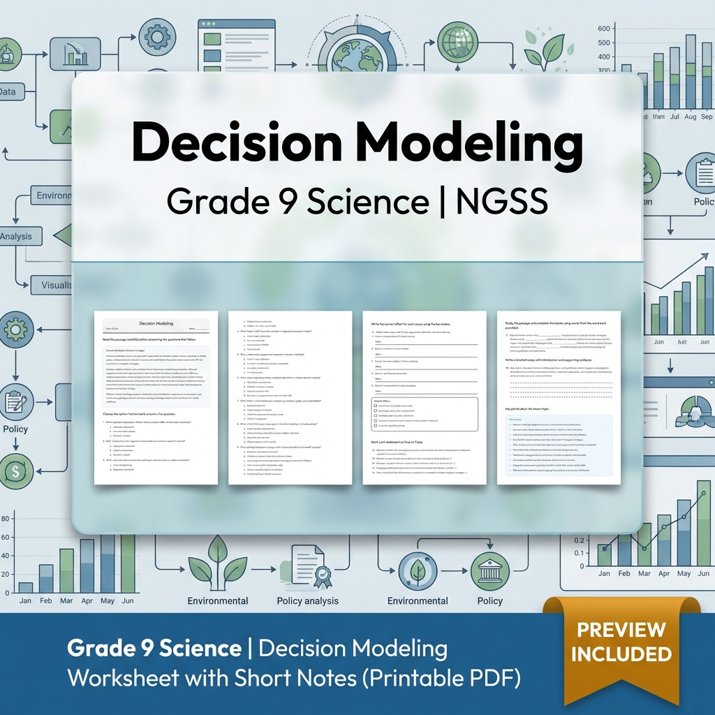 Grade 9 Science NGSS Worksheet Bundle – Comprehensive Year-Long Assessment Pack — included worksheet 21