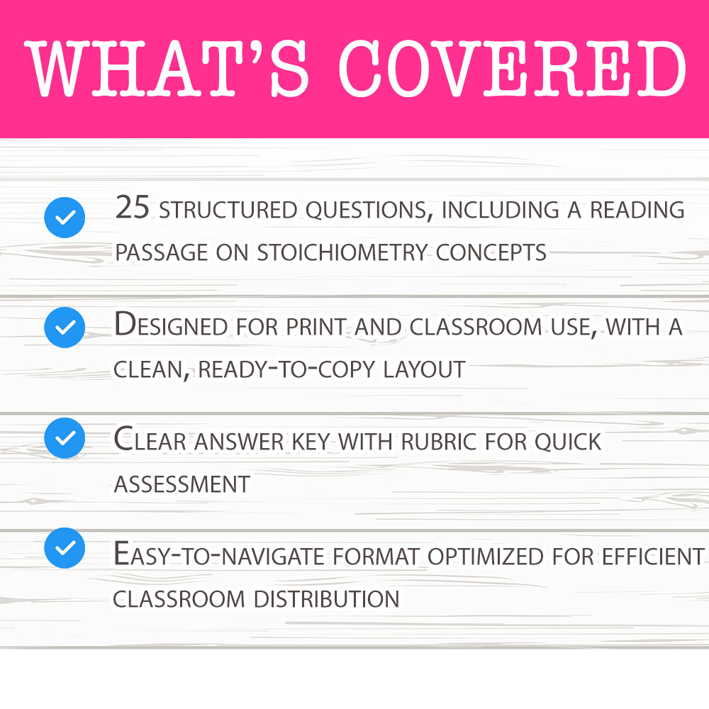 Grade 9 Science worksheet mcq paper worksheet — Grade 9 Science — Worksheet MCQ Paper for Mastering Stoichiometry — page 2