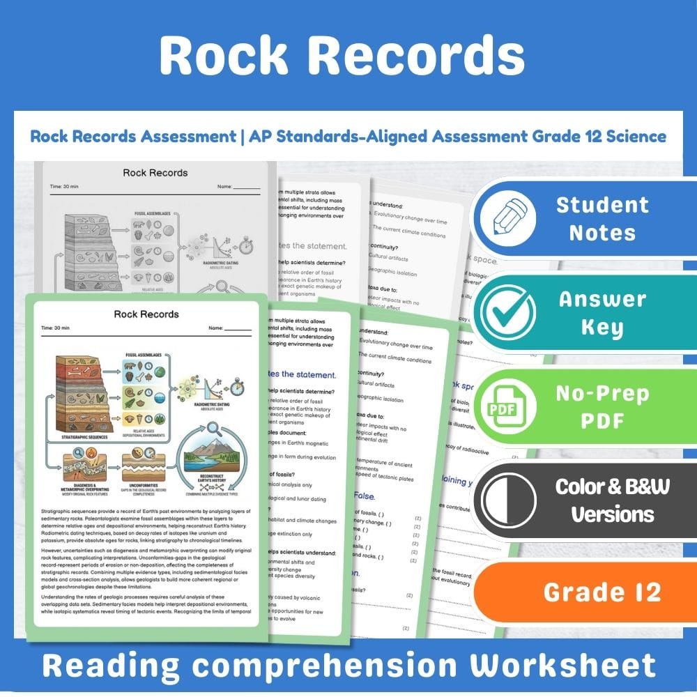Lesson Grade 12 Science Mini Bundle – Earth and Space Sciences Standards-Aligned — included worksheet 5