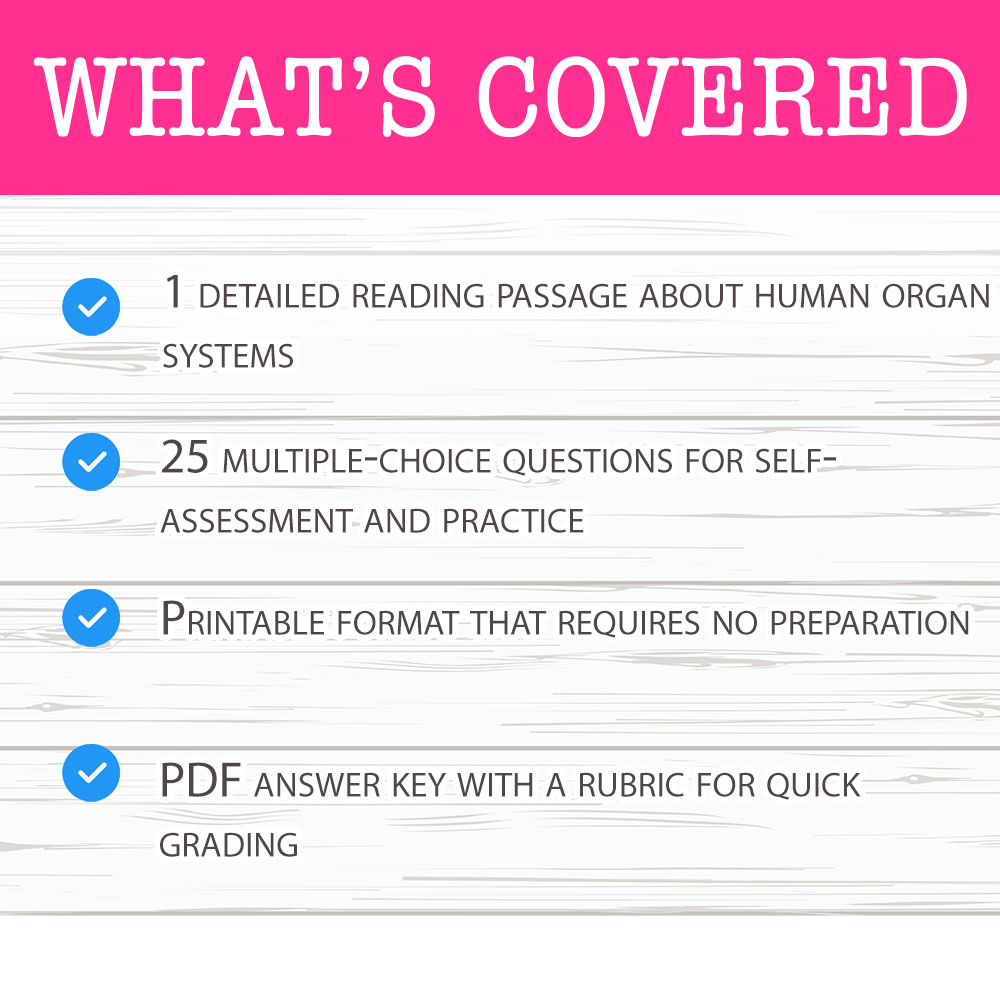 Grade 11 Science worksheet worksheet — Grade 11 Science – Organ Systems Worksheet for Mastering Human Anatomy — page 2
