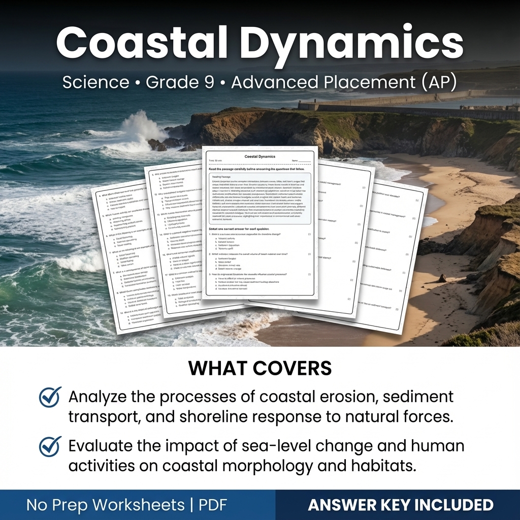 Grade 9 Science Worksheets Bundle | Physics, Earth Science & Biology  — included worksheet 16
