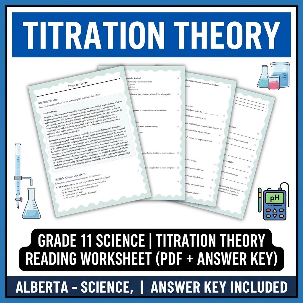 Grade 11 Science reading worksheets — Grade 11 Science | Titration Theory Reading Worksheet (PDF + Answer Key)