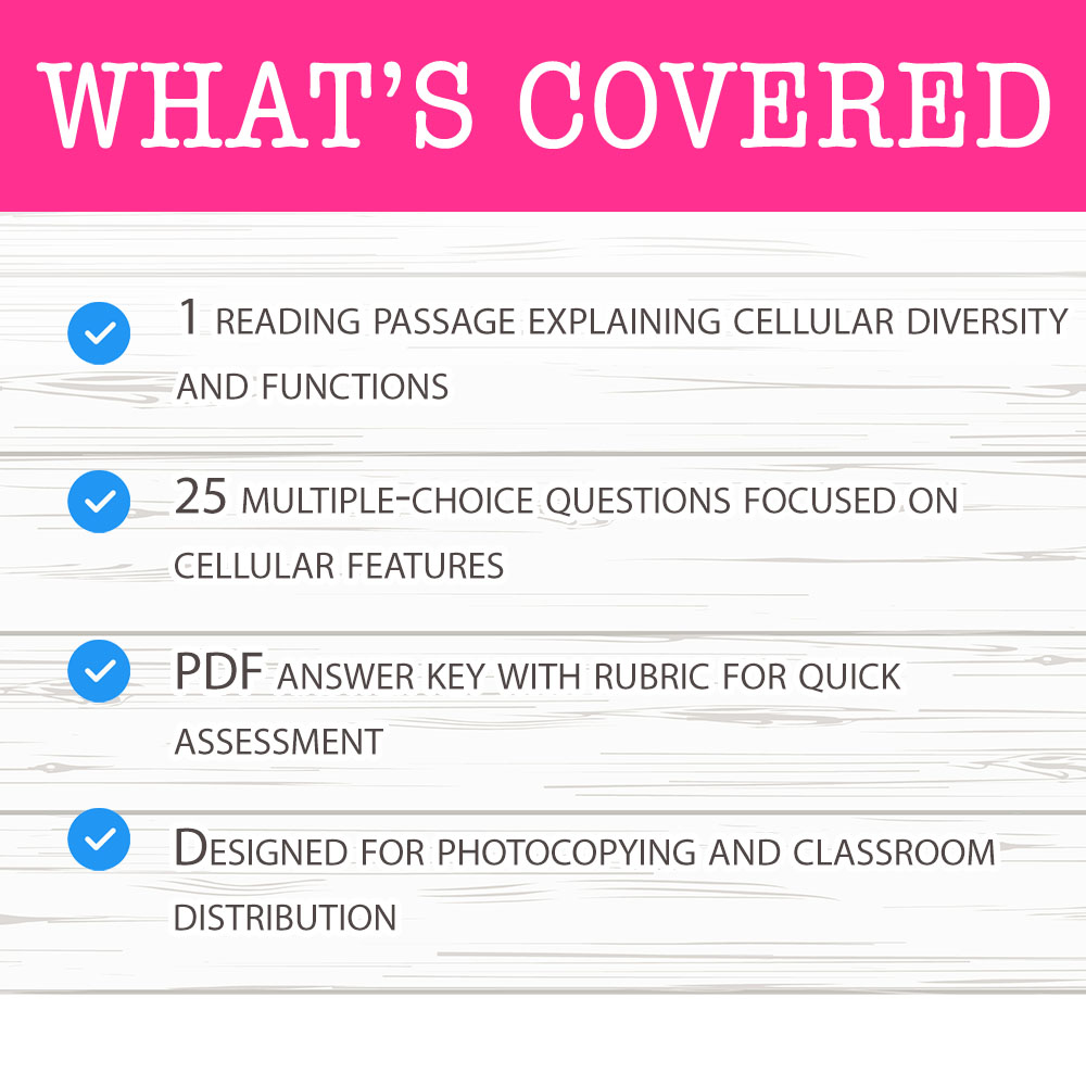 Grade 8 Science worksheet worksheet — Grade 8 Science – Comparative Cells Worksheet for Mastery — page 2