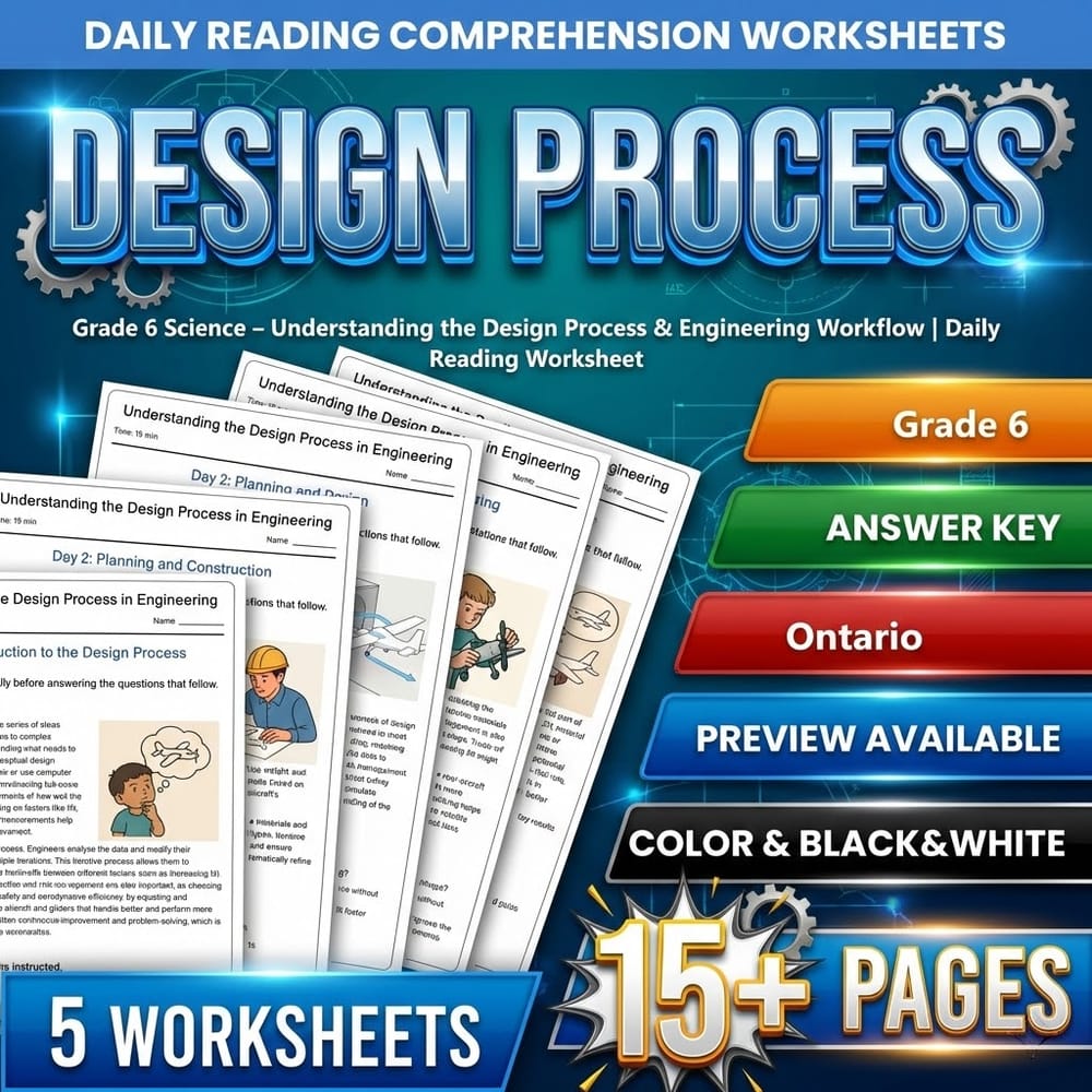 Flight Science Grade 6 Daily Reading Worksheets Bundle | Ontario — included worksheet 5