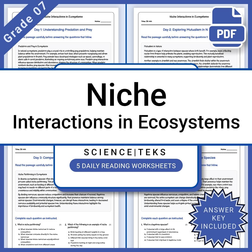 Grade 7 Science Full Year Bundle | TEKS-Aligned Curriculum for Middle School — included worksheet 19