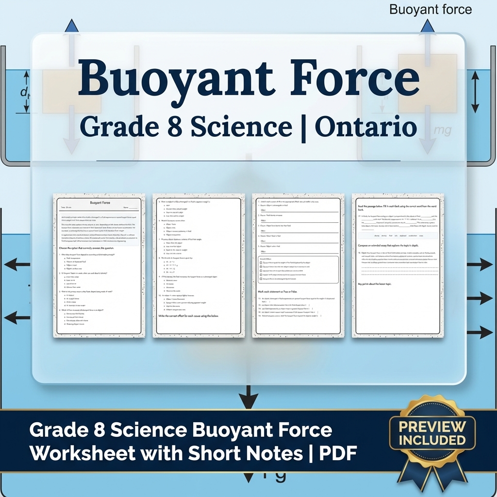 Grade 8 Science Full Year Bundle | Water Systems & Hydrostatics Curriculum — included worksheet 20