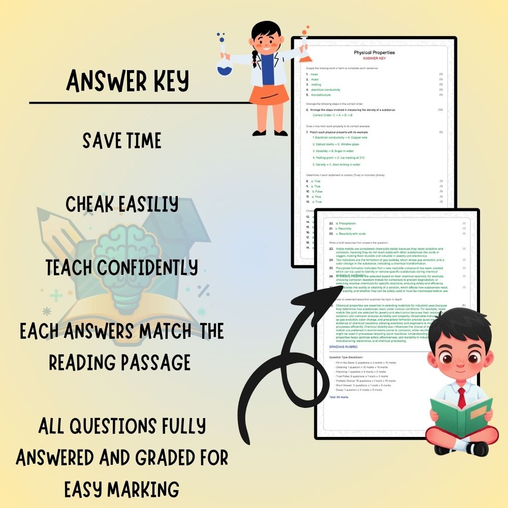 Grade 7 Science worksheet worksheet — Grade 7 Science | Physical Properties Worksheet (PDF) – Ontario Standards — page 3